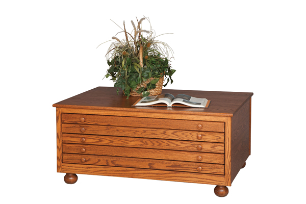 5 Drawer Flat File Cabinet - Amish Furniture Connections - Amish Furniture  Connections