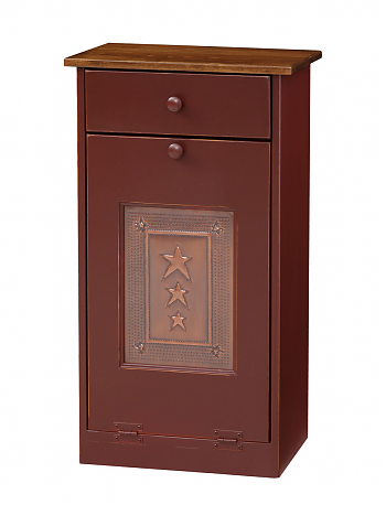 Trash Bin Cabinet w/ Tin