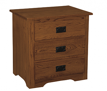 Mission 3 Drawer Nightstand