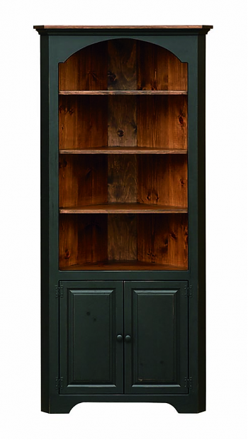 Large Colonial Style Corner Cupboard