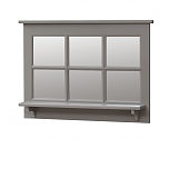 Horizontal Large Mirror w/ Panes