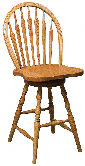 Arrow Back Swivel Stool