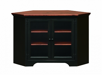 Small Corner Entertainment w/ Glass Doors