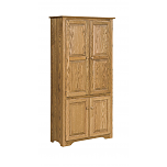 Bookase with Glass or Raised Panel Doors on Top