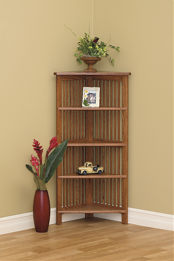 24"W Corner Bookcase