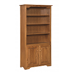 6' Bookcase with Doors on Bottom Only