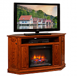 Corner TV Stand with 23" Fireplace Insert