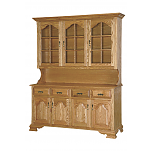 65" China Buffet & Hutch w/ Wood Shelves