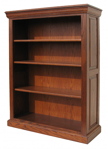 Traditional 4 Ft Bookcase with Raised Panel Sides
