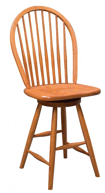 8 Spindle Swivel Stool