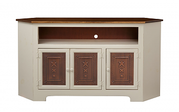 3 Door Corner Plasma Cabinet w/ Tin