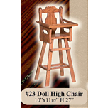 Oak Doll High Chair