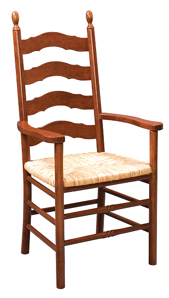 French Country Ladder Back Arm Chair