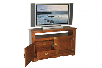 Icebox TV Stand w/ 2 Drawers