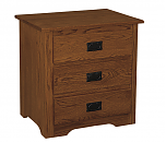 Mission 3 Drawer Nightstand