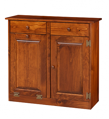Trash Bin & Cabinet w/ Wood