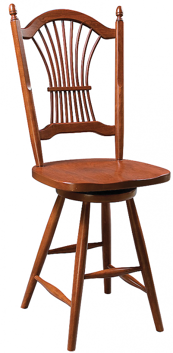 Shaker Ladderback Swivel Stool