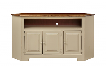 3 Door Corner Plasma Cabinet w/ Wood
