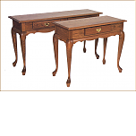 Queen Anne Sofa Table w/ 1 or 2 Drawers