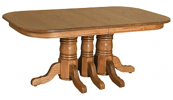 48 x 72 Triple Pedestal Table