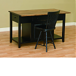 Large 5' Kitchen Island w/ 34" Extension Top