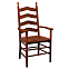 French Country Ladder Back Arm Chair