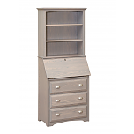 Slant Top Desk with Bookshelf Unit