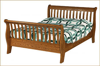 Slatted Sleigh Bed