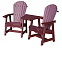 Removable Settee Table with 2 Adirondack Deck Chairs