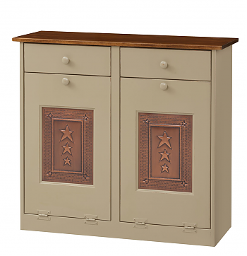 Double Trash Bin w/ Tin