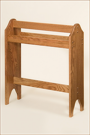 Oak Standing Quilt Rack