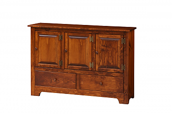 3 Door Hall Cabinet w/ Wood