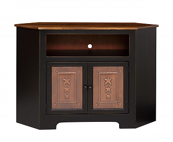 2 Door Corner Plasma Cabinet w/ Tin