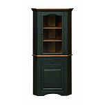Corner Cupboard w/ Drawer & Glass Door