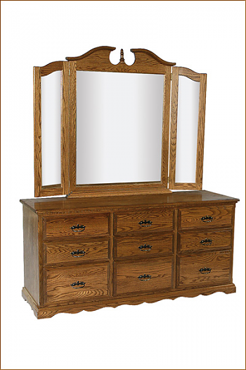 Victorian Tri Fold Mirror