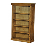Traditional 5 Ft Bookcase with Raised Panel Sides