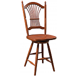 Shaker Ladderback Swivel Stool