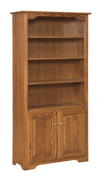 6' Bookcase with Doors on Bottom Only