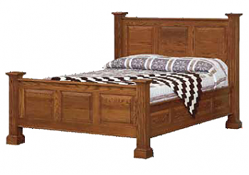 Deluxe Raised Panel Bed