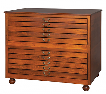 2 - Stackable Five drawer Flat File (10 Drawers Total)