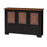 3 Door Hall Cabinet w/ Tin