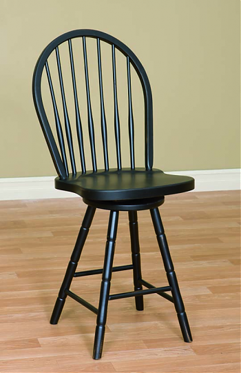 24" Bow Back Bar Stool