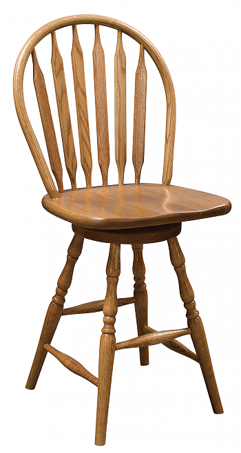 Paddle Back Swivel Stool