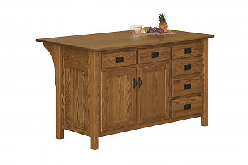 Kitchen Island w/1 Door & Drawers on Right