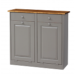 Double Trash Bin w/ Wood