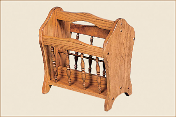 Oak Floor Magazine Rack