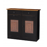 Trash Bin & Cabinet w/ Tin