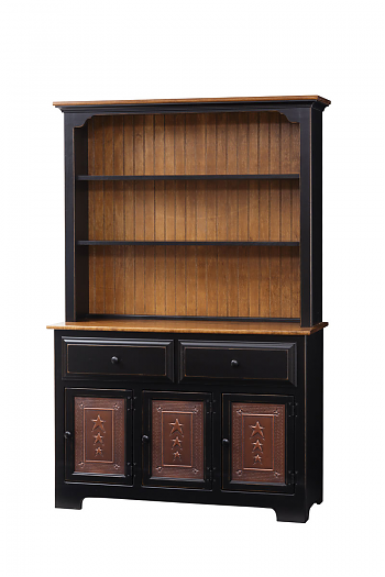 3 Door Hutch w/ Wood